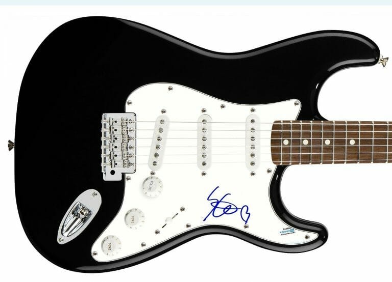 FLAMING LIPS STEVE DROZD AUTOGRAPHED SIGNED GUITAR ACOA
 COLLECTIBLE MEMORABILIA