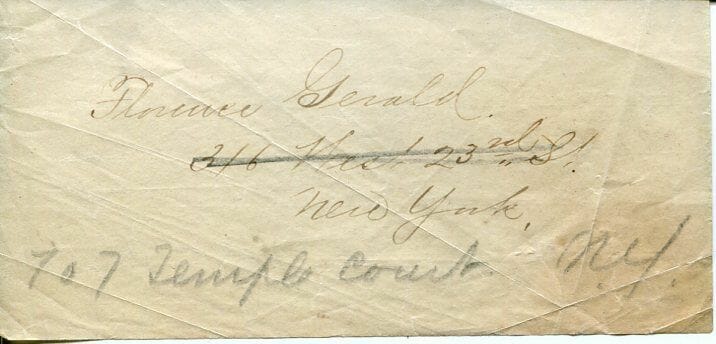 FLORENCE GERALD THE WOMAN PAYS AUTHOR SHAKESPEARE ACTOR SIGNED AUTOGRAPH
 COLLECTIBLE MEMORABILIA
