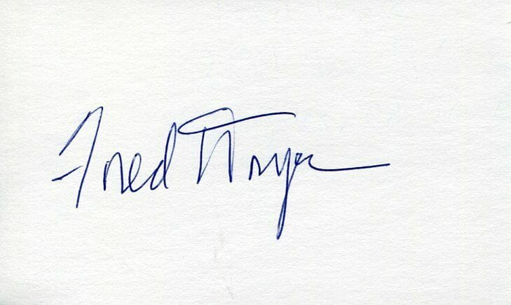 FRED DRYER NY GIANTS LA RAMS SAN DIEGO STATE HOF HUNTER CHEERS SIGNED AUTOGRAPH
 COLLECTIBLE MEMORABILIA