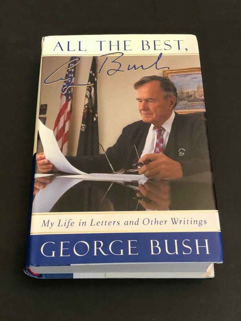 GEORGE H. W. BUSH US PRESIDENT ALL THE BEST RARE SIGNED AUTOGRAPH BOOK JSA
 COLLECTIBLE MEMORABILIA