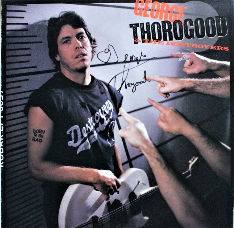George Thorogood signed autographed Born to be Bad album vinyl proof Beckett COA star George Thorogood signed autographed Born to be Bad album vinyl proof Beckett COA star