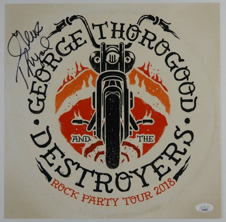 GEORGE THOROGOOD JSA SIGNED AUTOGRAPH SIGNED 12″ X 12″ LITHOGRAPH
 COLLECTIBLE MEMORABILIA