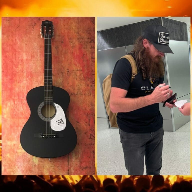 GFA AMERICAN THREAD * TIM MONTANA * SIGNED ACOUSTIC GUITAR PROOF T2 COA
 COLLECTIBLE MEMORABILIA