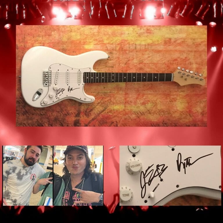GFA JULIAN COMEAU & DYLAN BAND DUO * LOVELESS * SIGNED ELECTRIC GUITAR COA
 COLLECTIBLE MEMORABILIA