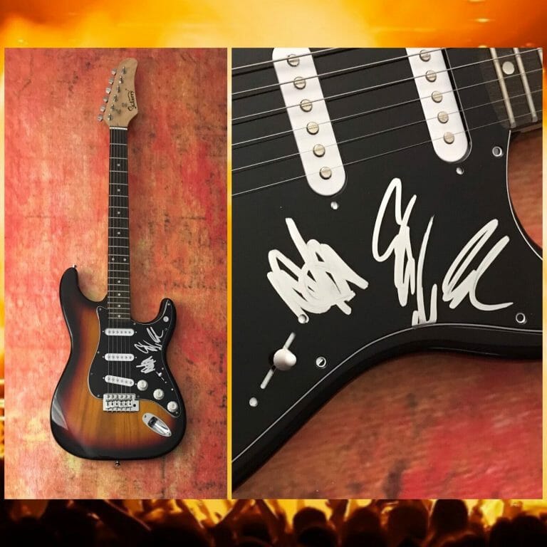 GFA MATTY MULLINS X3 BAND * MEMPHIS MAY FIRE * SIGNED ELECTRIC GUITAR PROOF COA
 COLLECTIBLE MEMORABILIA