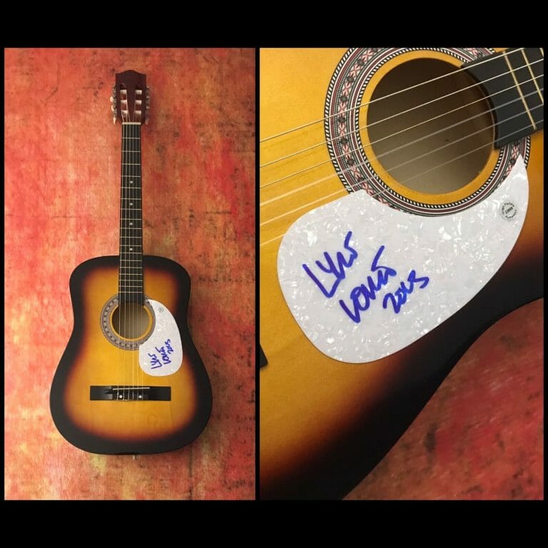 GFA PONTIAC IF I HAD A BOAT STAR * LYLE LOVETT * SIGNED ACOUSTIC GUITAR L1 COA
 COLLECTIBLE MEMORABILIA