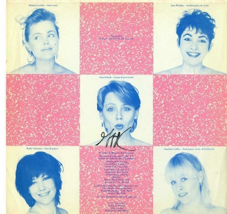 GINA SCHOCK AUTOGRAPHED SIGNED ALBUM SLEEVE
 COLLECTIBLE MEMORABILIA