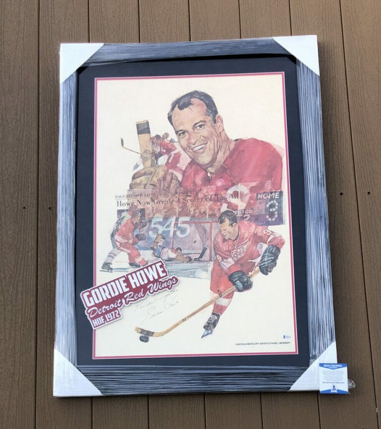 GORDIE HOWE SIGNED FRAMED & MATTED DETROIT RED WINGS LINCOLN POSTER BECKETT COA
COLLECTIBLE MEMORABILIA