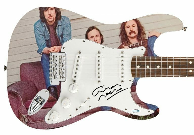 GRAHAM NASH AUTOGRAPHED SIGNED 1/1 CUSTOM GRAPHICS PHOTO GUITAR ACOA
 COLLECTIBLE MEMORABILIA