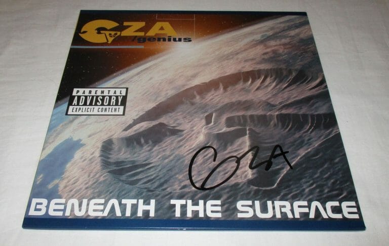 GZA / GENIUS SIGNED BENEATH THE SURFACE VINYL RECORD JSA
 COLLECTIBLE MEMORABILIA