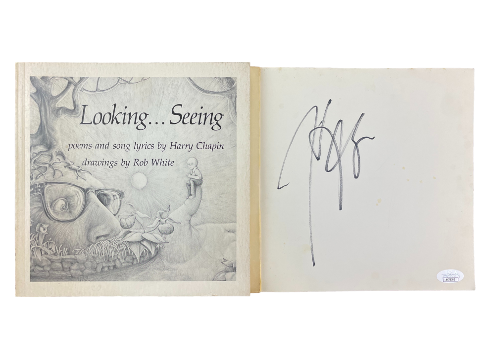 Harry Chapin Signed Autograph Looking ... Seeing Poem & Lyrics Book - JSA COA

