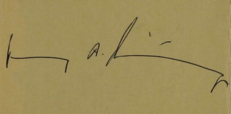 HENRY KISSINGER JSA COA SIGNED AUTOGRAPH CUT
 COLLECTIBLE MEMORABILIA