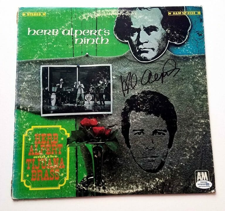 HERB ALPERT AUTOGRAPHED SIGNED NINTH ALBUM COVER ACOA
 COLLECTIBLE MEMORABILIA
