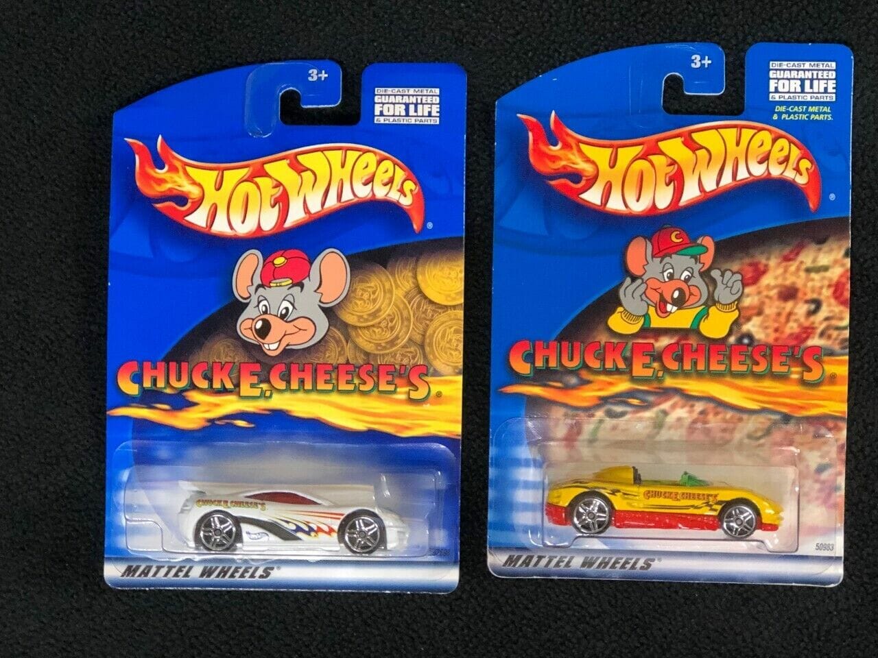 Hot Wheels 2000 & 2001 Chuck E. Cheese's 2 Cars
