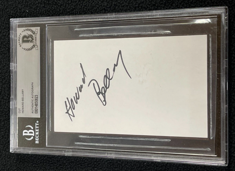 HOWARD BELLAMY SIGNED BECKETT CERTIFIED CUT AUTOGRAPH COUNTRY STAR
 COLLECTIBLE MEMORABILIA