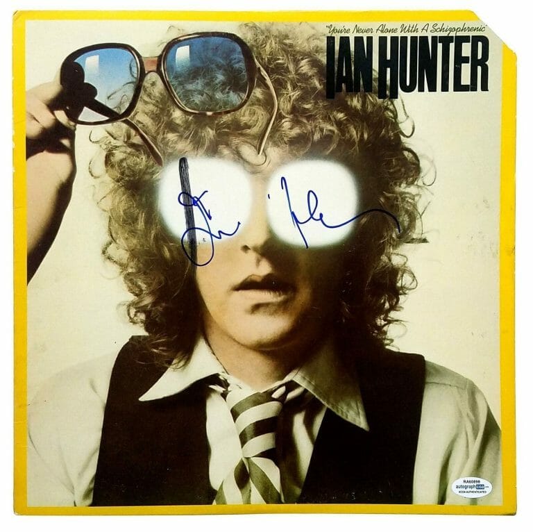 IAN HUNTER AUTOGRAPHED SIGNED SCHIZOPHRENIA RECORD ALBUM LP ACOA
 COLLECTIBLE MEMORABILIA