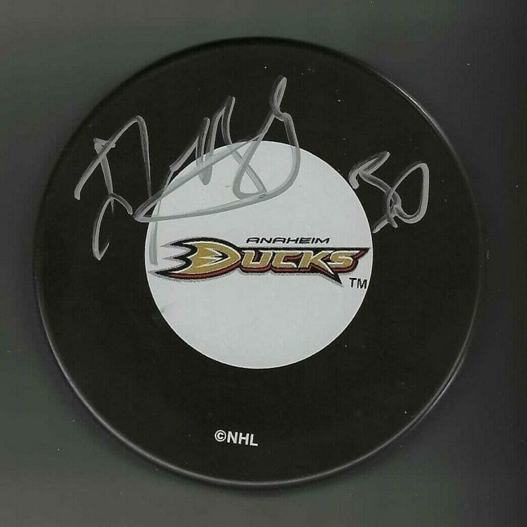 ILYA BRYZGALOV SIGNED ANAHEIM DUCKS PUCK
 COLLECTIBLE MEMORABILIA