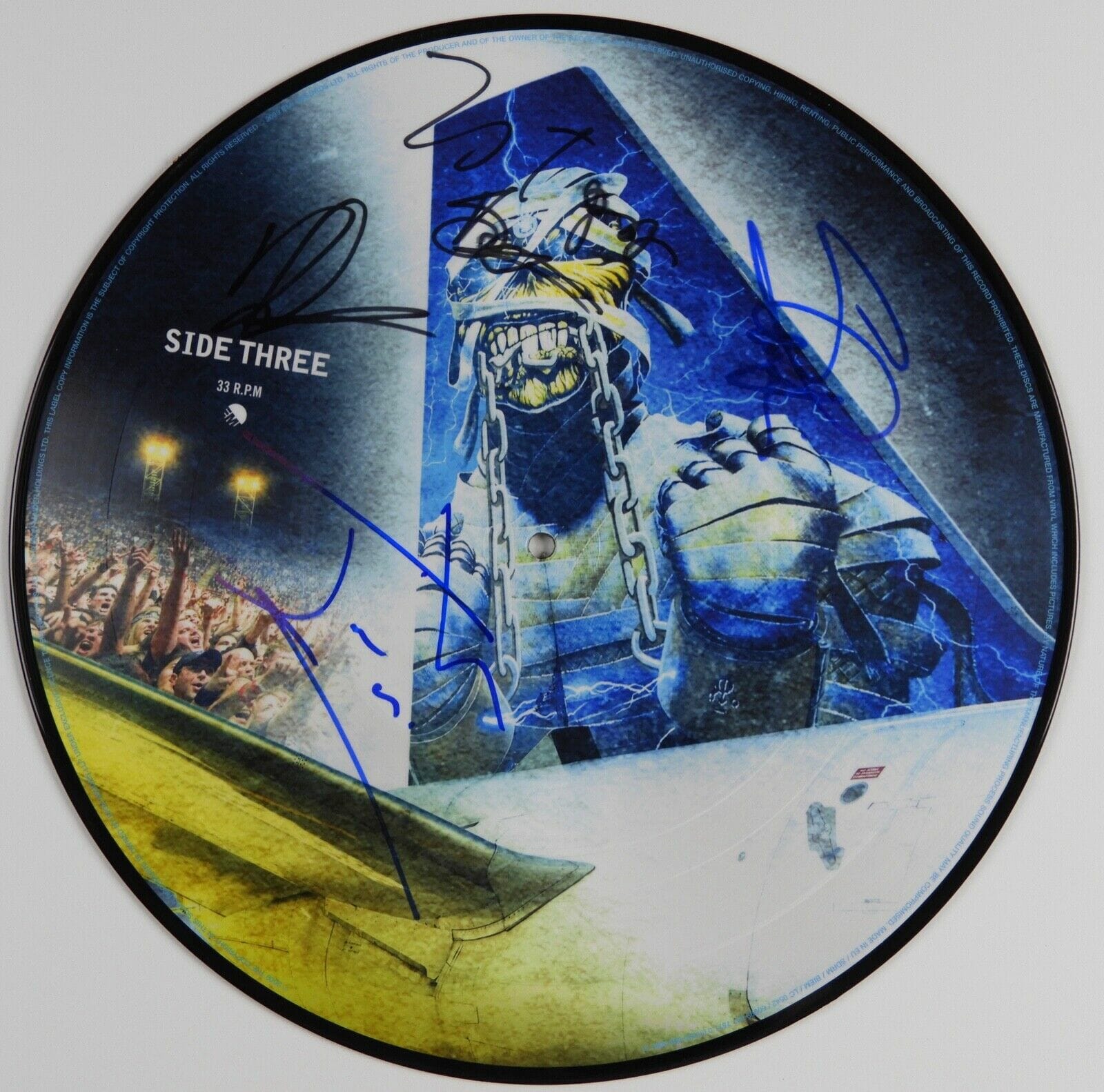 Iron Maiden JSA Autograph Fully Signed Album Vinyl Picture Disc Flight ...