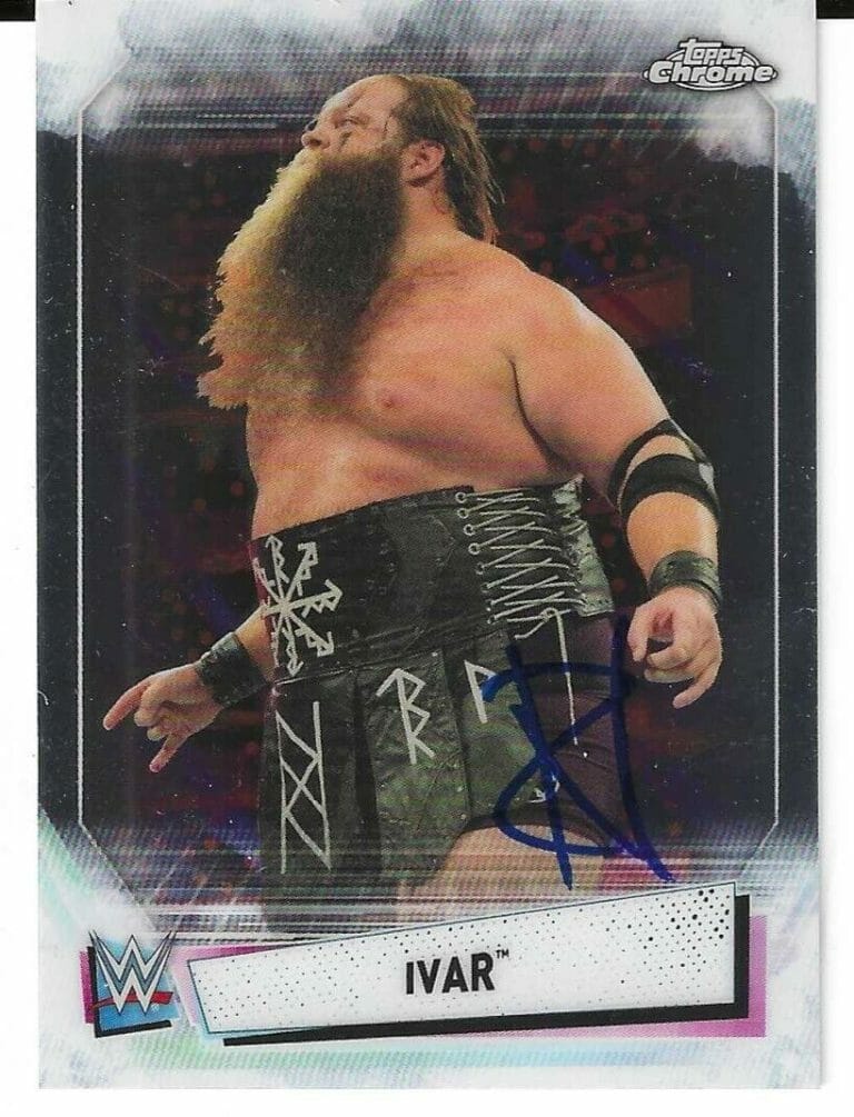 IVAR SIGNED 2021 TOPPS CHROME WWE CARD #21
 COLLECTIBLE MEMORABILIA