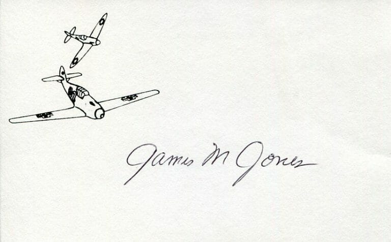 JAMES MURRELL JONES USN NAVY WWII WAR FIGHTER PILOT ACE 3X DFC SIGNED AUTOGRAPH
 COLLECTIBLE MEMORABILIA