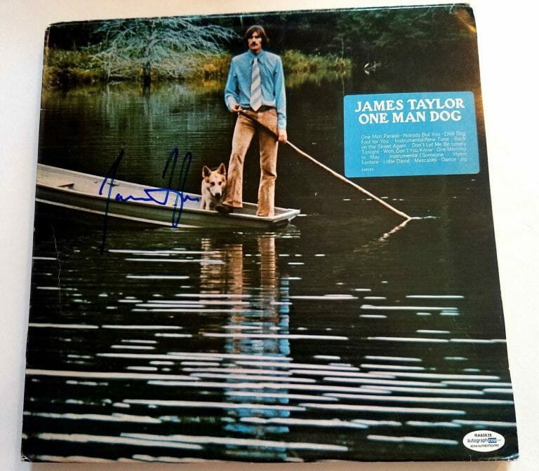 JAMES TAYLOR AUTOGRAPHED SIGNED RECORD ALBUM LP ACOA
 COLLECTIBLE MEMORABILIA