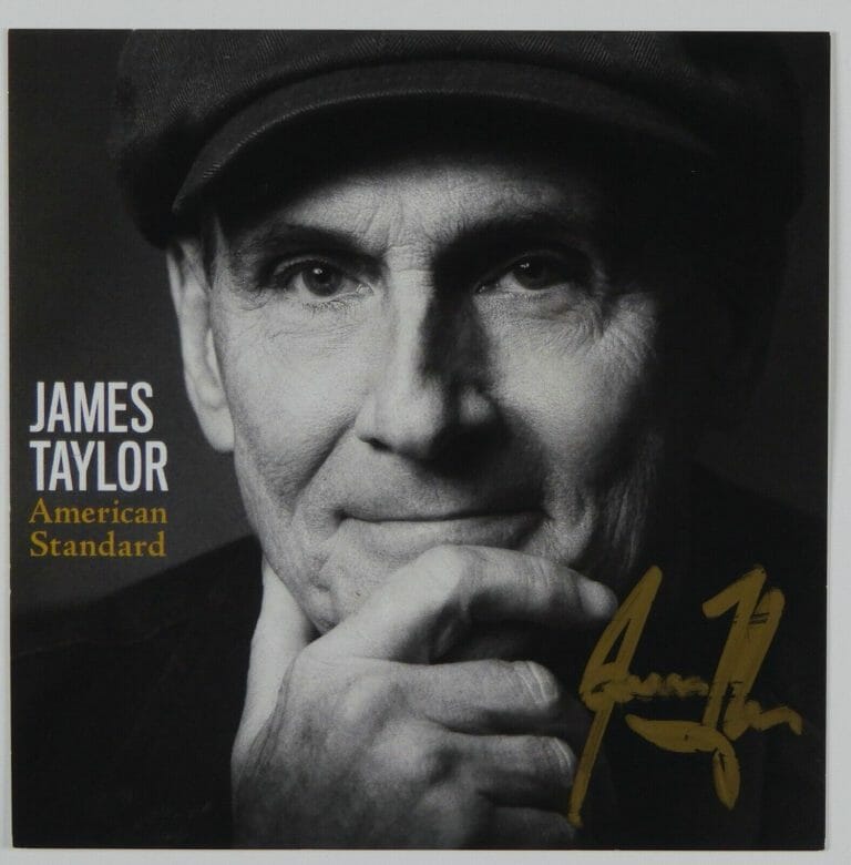 JAMES TAYLOR JSA SIGNED AUTOGRAPH CD BOOKLET AMERICAN STANDARD
 COLLECTIBLE MEMORABILIA
