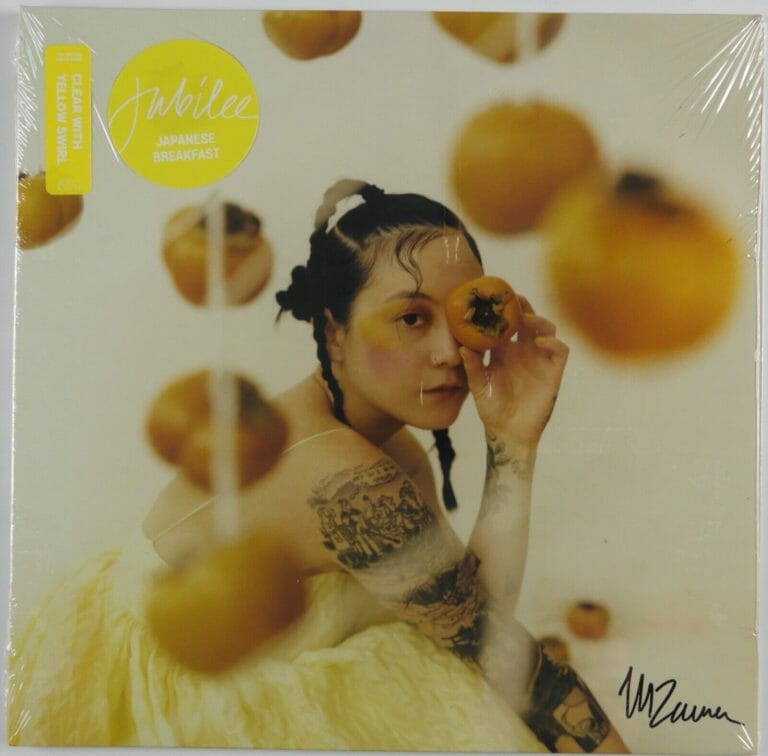 JAPANESE BREAKFAST SIGNED AUTOGRAPH CLEAR YELLOW JUBILEE VINYL MICHELLE ZAUNER
 COLLECTIBLE MEMORABILIA