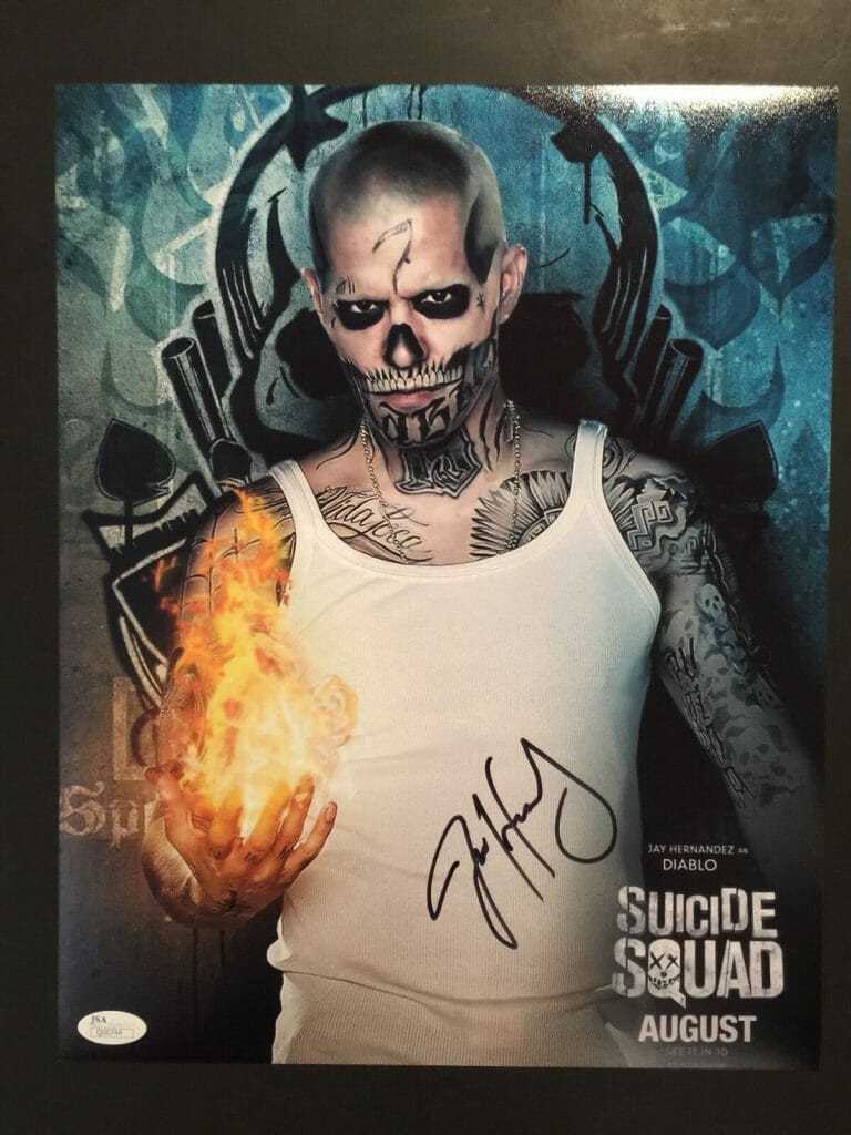 JAY HERNANDEZ DIABLO SUICIDE SQUAD AUTOGRAPH SIGNED 11 X14 JSA COA
 COLLECTIBLE MEMORABILIA