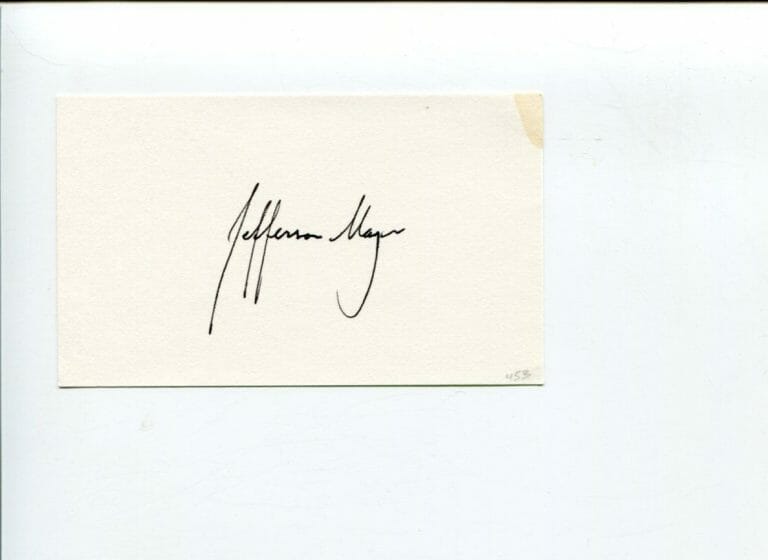 JEFFERSON MAYS THE GIVE ALFIE KINSEY TONY AWARD BROADWAY STAR SIGNED AUTOGRAPH
 COLLECTIBLE MEMORABILIA