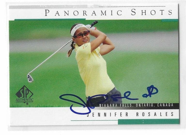 JENNIFER ROSALES SIGNED 2005 UD SP AUTHENTIC GOLF CARD #48 LPGA
 COLLECTIBLE MEMORABILIA