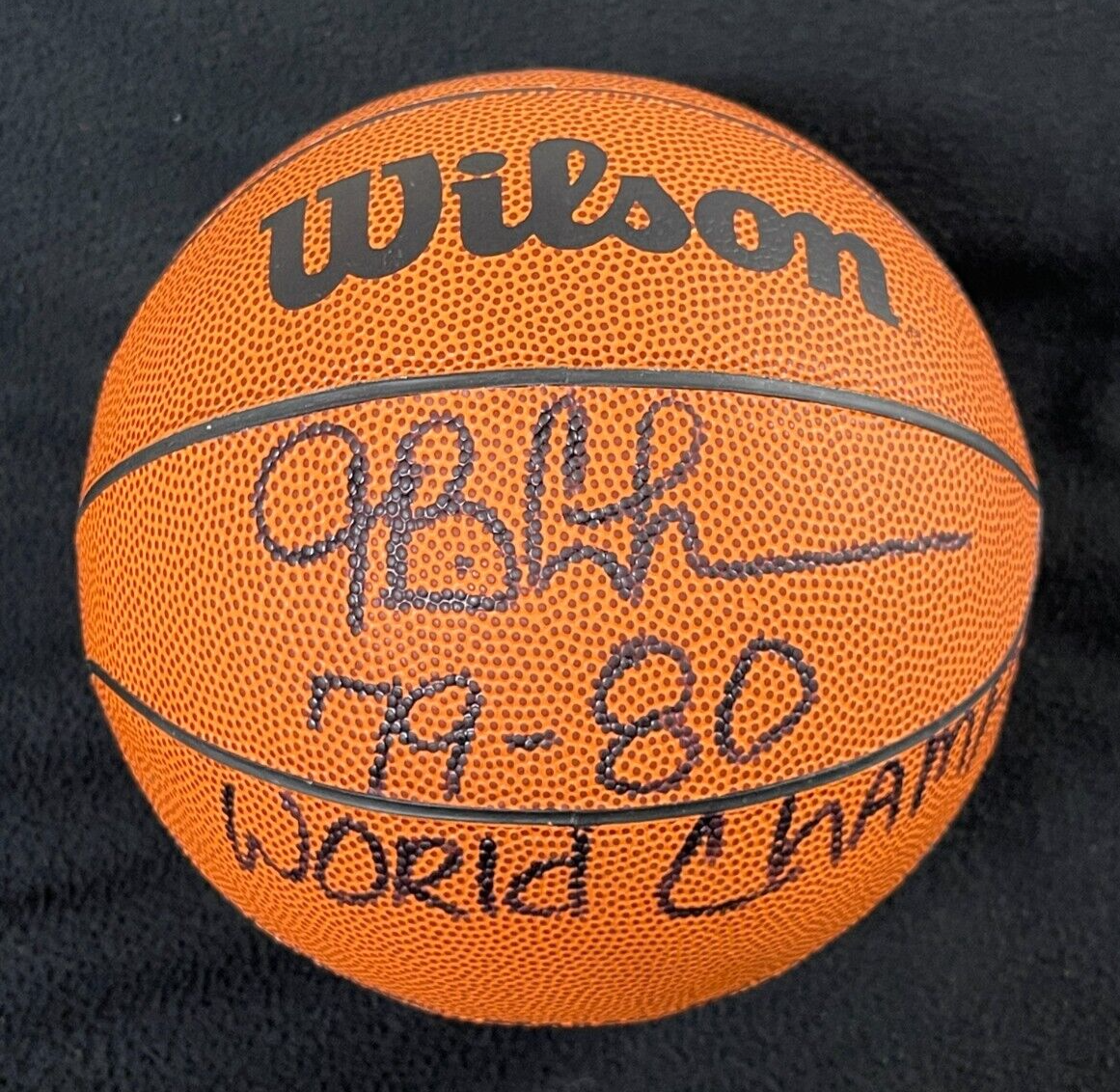Jim Chones Signed & Inscribed Los Angeles Lakers Mini Basketball LA
