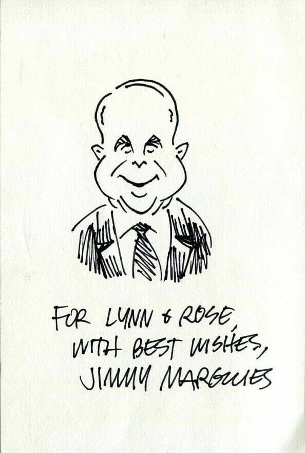 JIMMY MARGULIES EDITORIAL CARTOONIST ARTIST SIGNED AUTOGRAPH JOHN MCCAIN SKETCH
 COLLECTIBLE MEMORABILIA