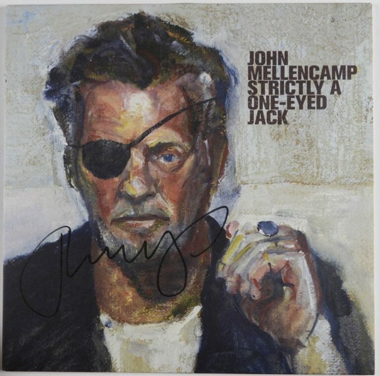 JOHN COUGAR MELLENCAMP JSA SIGNED AUTOGRAPH ALBUM STRICTLY A ONE-EYED JACK LP
 COLLECTIBLE MEMORABILIA