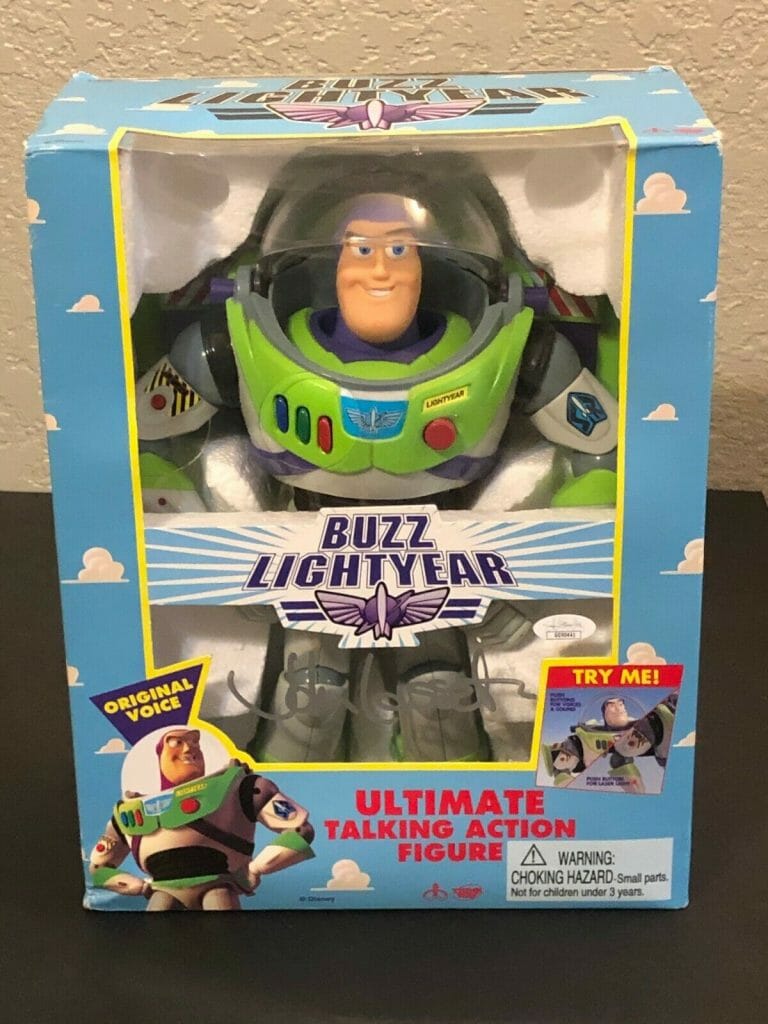 John Lasseter Disney Talkin Buzz Lightyear Toy Story Signed Autograph ...