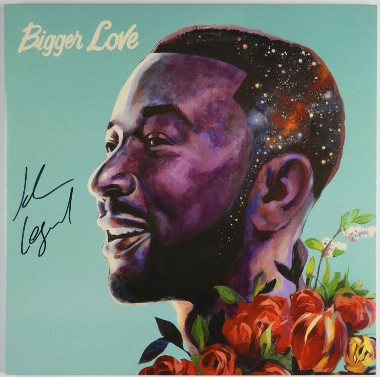 JOHN LEGEND JSA SIGNED AUTOGRAPH ALBUM RECORD VINYL BIGGER LOVE
 COLLECTIBLE MEMORABILIA