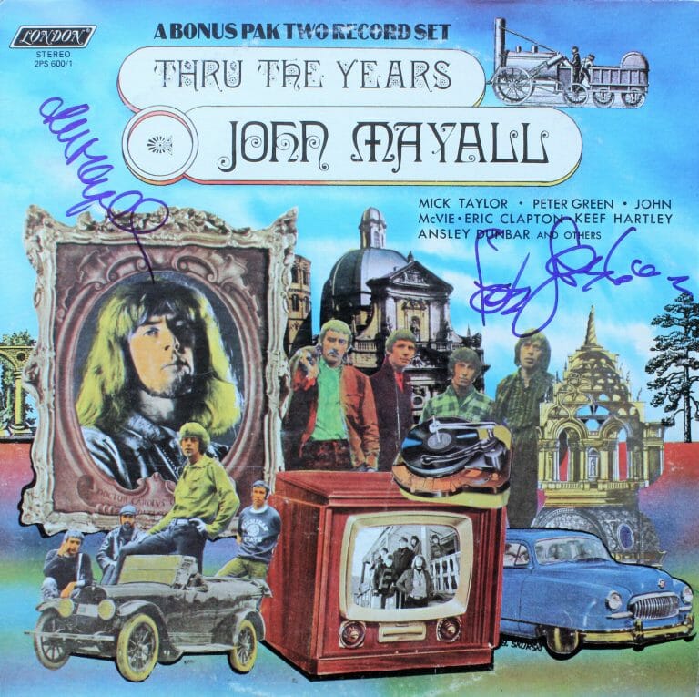 JOHN MAYALL & PETER GREEN SIGNED BLUESBREAKERS VINYL RECORD FLEETWOOD MAC ACOA
 COLLECTIBLE MEMORABILIA