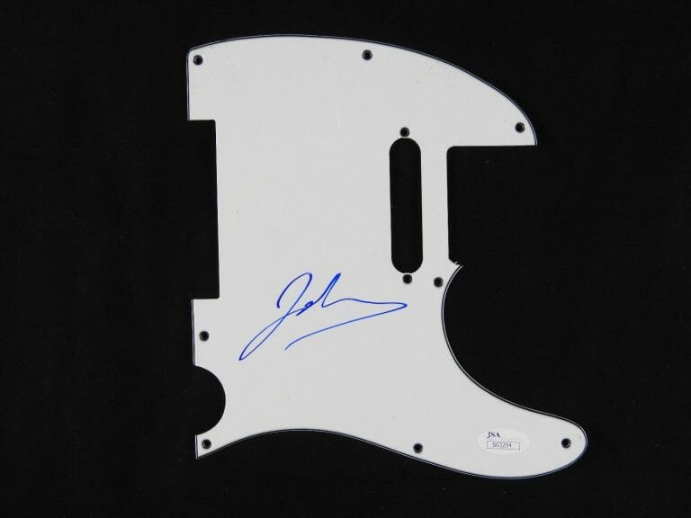 JOHN RZEZNIK GOO GOO DOLL AUTOGRAPH SIGNED GUITAR GUARD FENDER JSA PICKGUARD
 COLLECTIBLE MEMORABILIA
