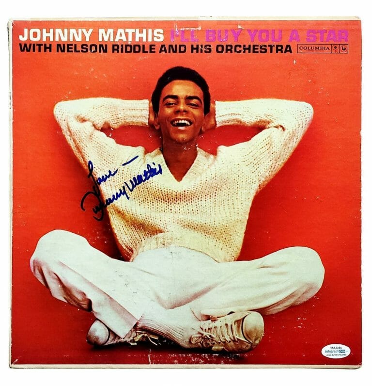 JOHNNY MATHIS AUTOGRAPHED SIGNED RECORD ALBUM LP ACOA
 COLLECTIBLE MEMORABILIA