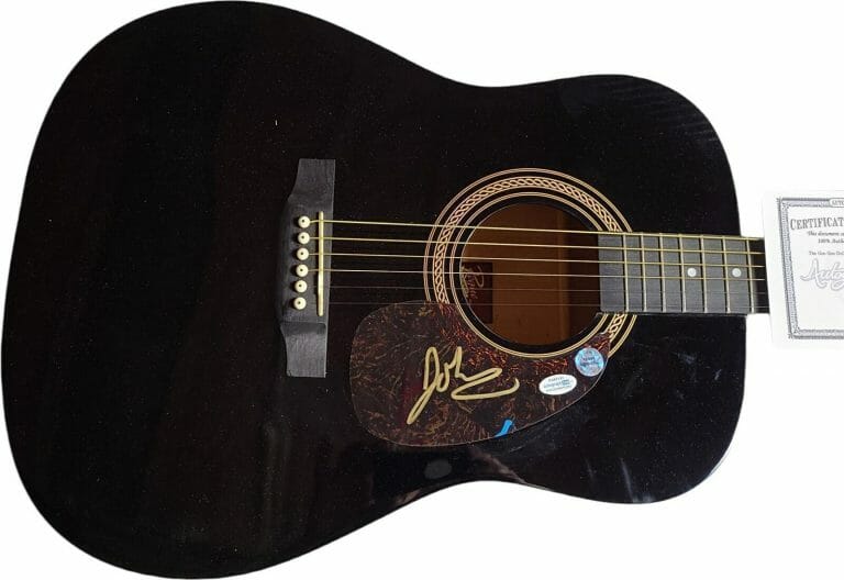 JOHNNY RZEZNIK GOO GOO DOLLS AUTOGRAPHED ACOUSTIC GUITAR ACOA
 COLLECTIBLE MEMORABILIA