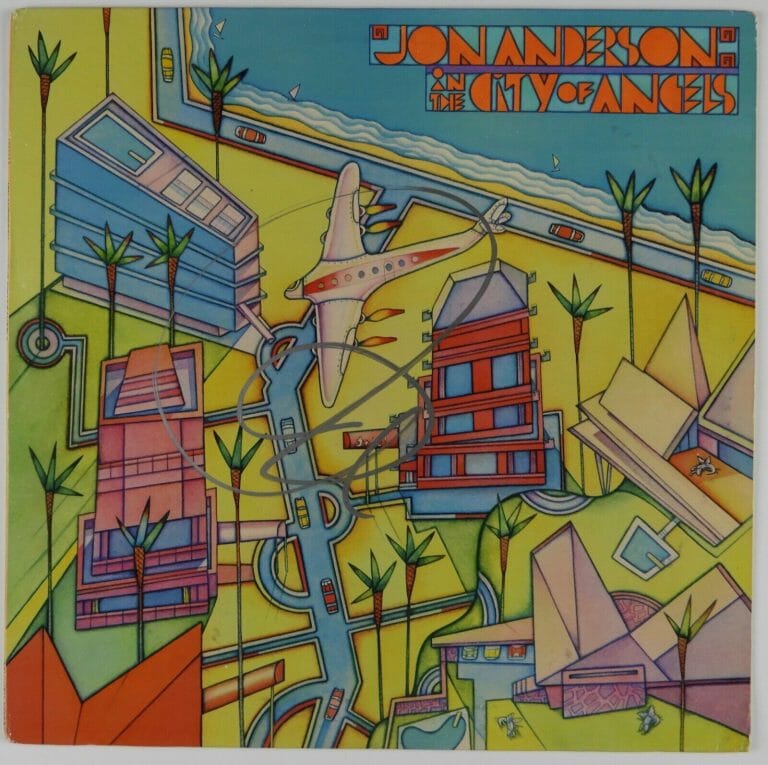 JON ANDERSON YES JSA SIGNED AUTOGRAPH RECORD ALBUM VINYL CITY OF ANGELS
 COLLECTIBLE MEMORABILIA