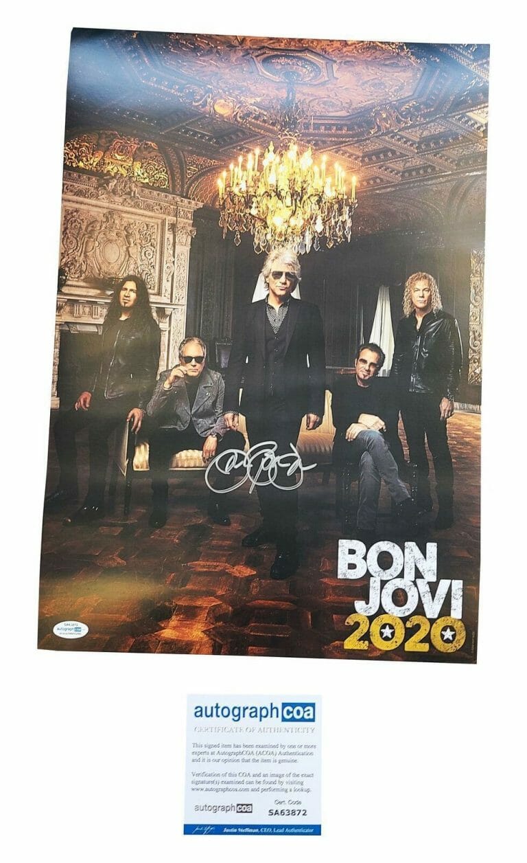 JON BON JOVI AUTOGRAPHED 13×19 POSTER LITHO 2020 ACOA
 COLLECTIBLE MEMORABILIA