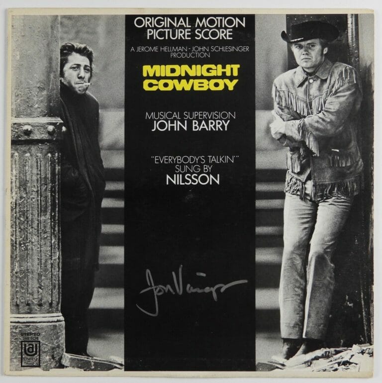 JON VOIGHT SIGNED AUTOGRAPH JSA RECORD ALBUM VINYL LP MIDNIGHT COWBOY SOUNDTRACK
 COLLECTIBLE MEMORABILIA