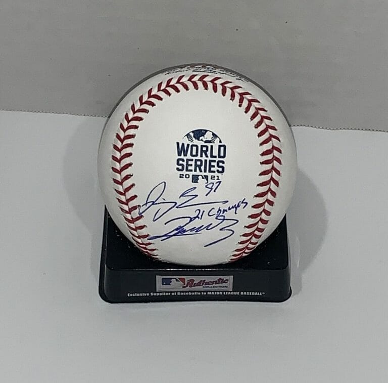 JOSE YEPEZ & JIMMY LEO SIGNED 2021 WORLD SERIES BASEBALL ATLANTA BRAVES
 COLLECTIBLE MEMORABILIA