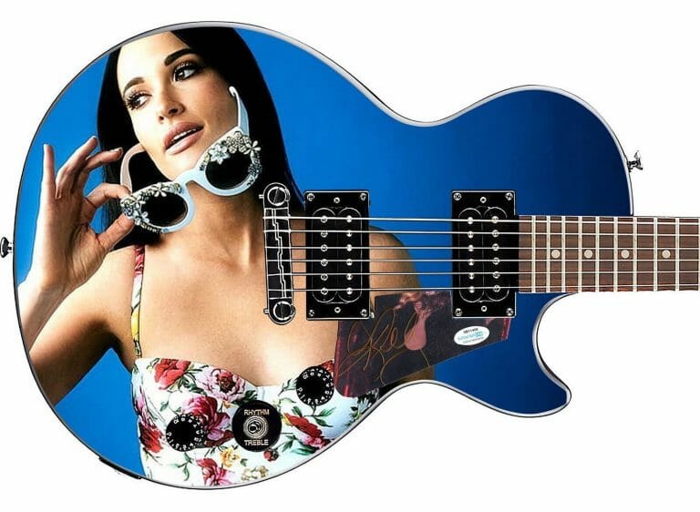 KACEY MUSGRAVES AUTOGRAPHED EPIPHONE 1/1 CUSTOM GRAPHICS GUITAR ACOA
 COLLECTIBLE MEMORABILIA