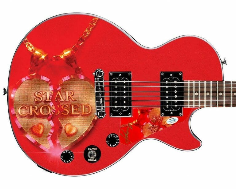 KACEY MUSGRAVES STAR CROSSED CD ALBUM LP SIGNED GRAPHICS GIBSON EPIPHONE GUITAR
 COLLECTIBLE MEMORABILIA