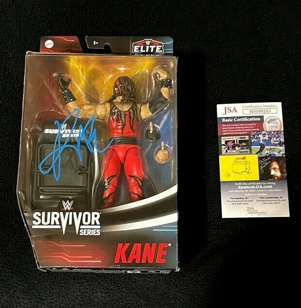 Kane Signed WWE Survivor Series Elie Action Figure JSA COA WWF Glenn ...