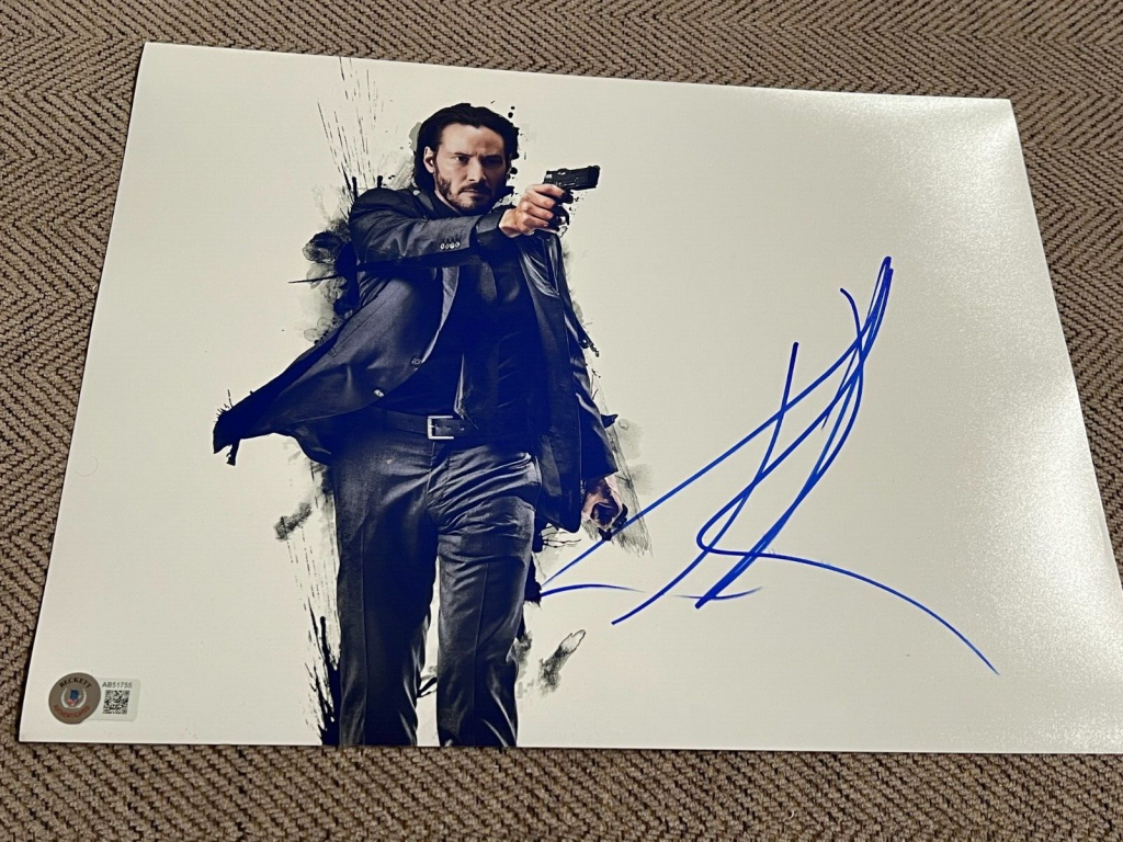 Keanu Reeves Signed Autograph 11x14 Photo John Wick Beckett Bas Auto Coa D Opens In A New Window 0988