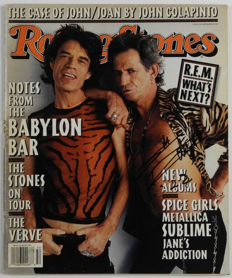 KEITH RICHARDS JSA REAL EPPERSON SIGNED AUTOGRAPH ROLLING STONE MAGAZINE STONES
 COLLECTIBLE MEMORABILIA
