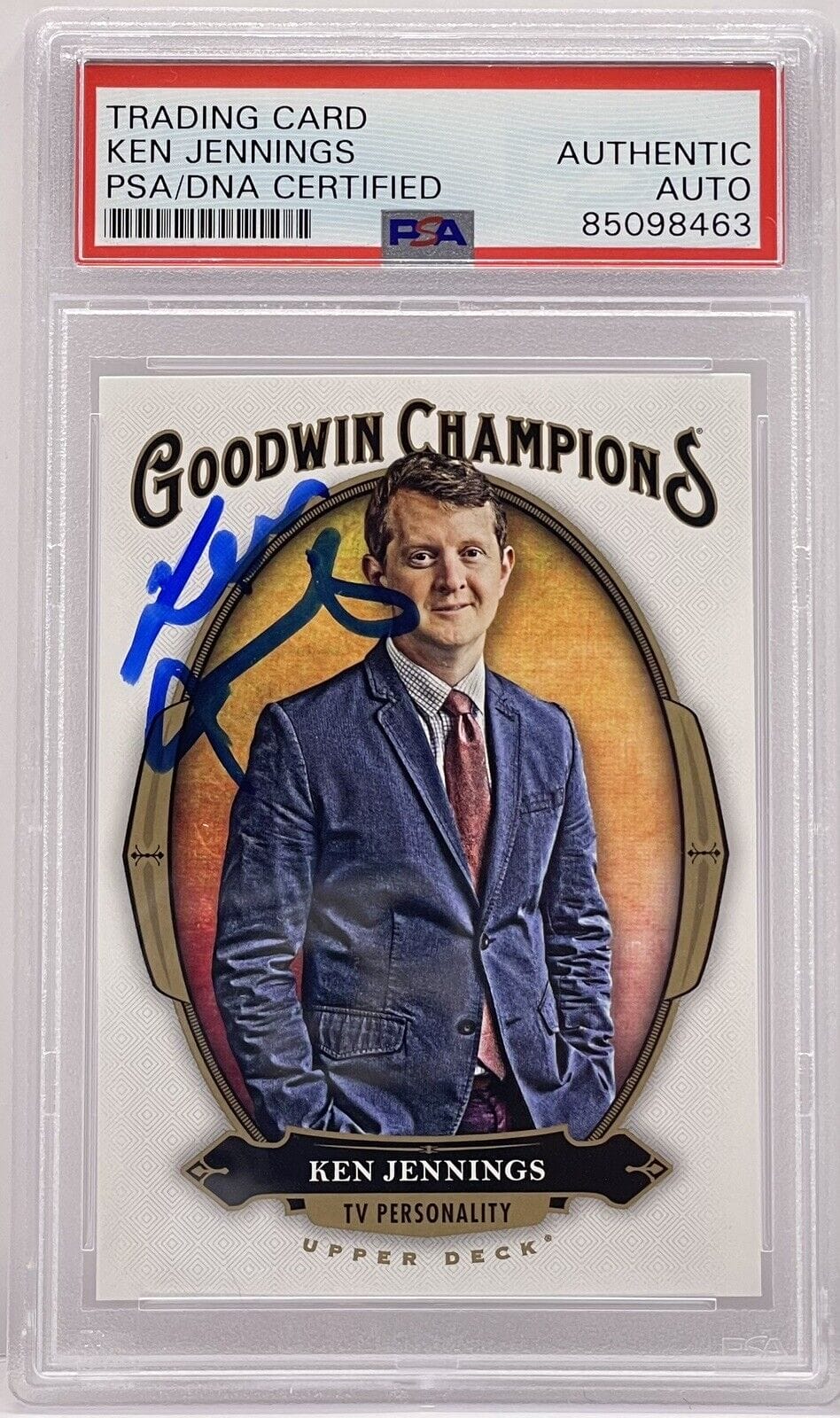 Ken Jennings Signed Auto 2020 Goodwin Champions Card PSA/DNA Slab ...