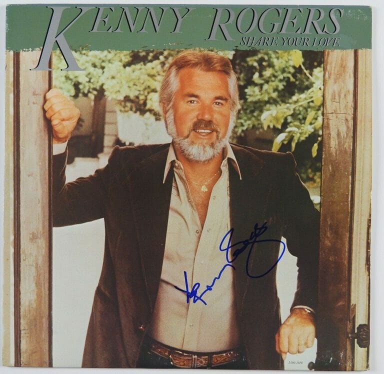 KENNY ROGERS JSA SIGNED AUTOGRAPH ALBUM RECORD LP SHARE YOU LOVE
 COLLECTIBLE MEMORABILIA